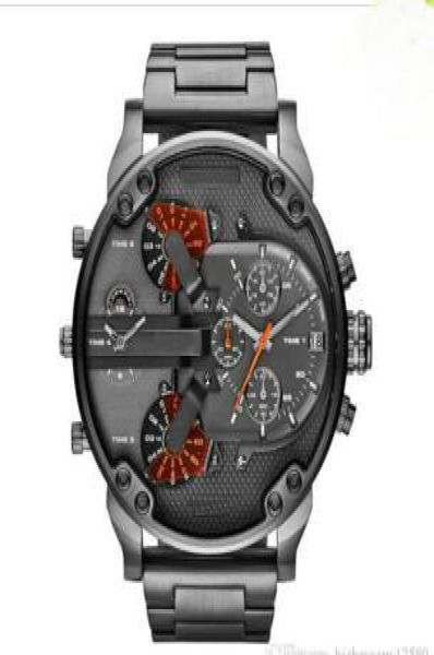 2018 Sports Mens Uhren Big Dial Display Top Marke Luxury Watch Quartz Watch Steel Band 7333 Modegelenkscheine für Männer 73158317014