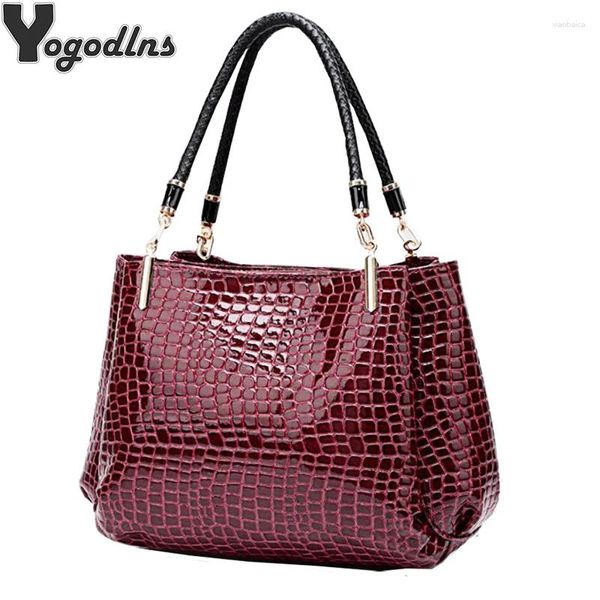 Bolsas de noite designer feminino bolsa de couro de moda bolsa de couro grande ombro de ombro casual padrão de crocodilo