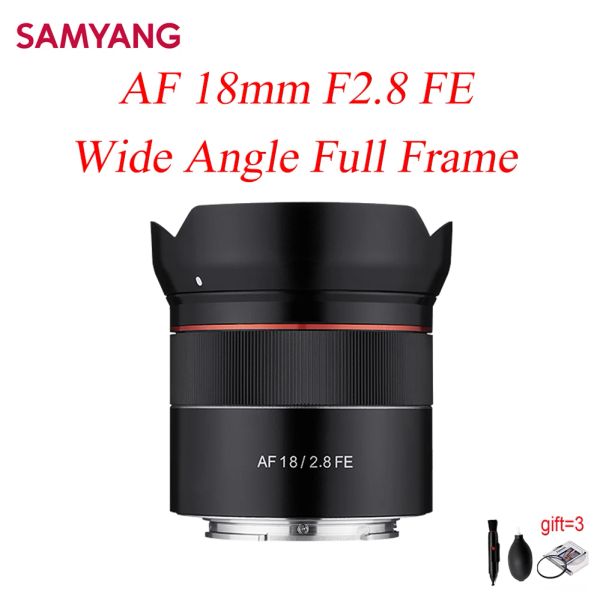 Accessori Samyang 18mm f2.8 Fe largo angolare lente fotocamera completa per lenti a fuoco automatico della fotocamera Sony Fe per A7R4 A7M3 A7S3 A7RIII A7 A7R A6600