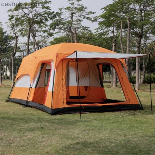 Tendas e abrigos Nova tenda de acampamento ao ar livre por atacado grande tenda múltipla de dois quartos Um suporte reforçado com sala de estar respirável L48