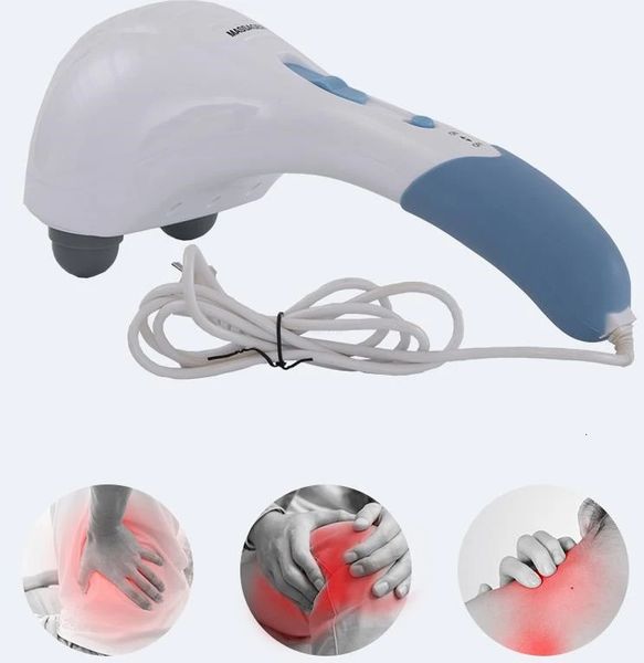 Elektrischer Handheld Massager Hammer vibrieren Doppelkopf Hals Rückenkörpergebärmutter