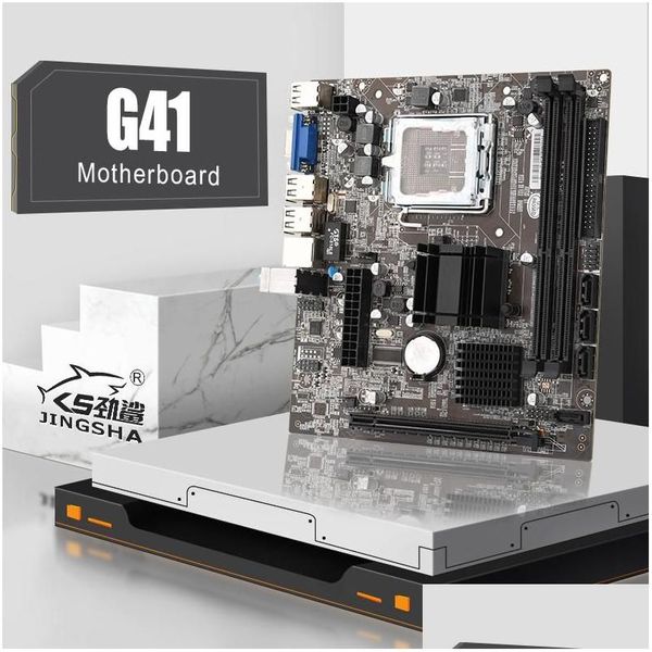 Материнская панель Материнская плата Intel G41 Чипсет LGA 775 Mainboard SATA2.0 Port DDR3 1066/133HZ Поддержка Xeon Drop Deliver Dhvcl