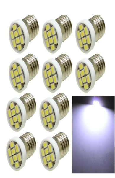 10pcs E10 EY10 3020SMD 8 LUZES BRANCAS LED LUZES MINIATURA PARA PARA PARA PARA PARA BULBO DE PARA DIY Lionel DC 12V4404890