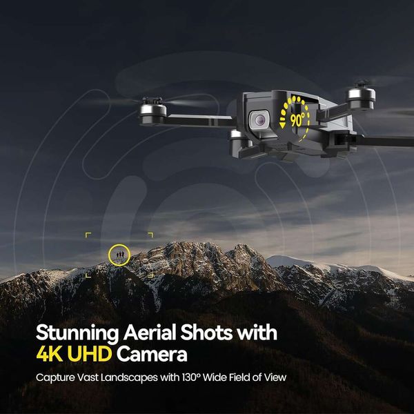 Holy Stone HS720 GPS -Drohne mit - 4K UHD, FAA Remote ID -konforme Minuten Flugzeit, faltbarer Quadcopter mit bürstenloser Motor, automatische Rückkehr nach Hause inklusive enthalten