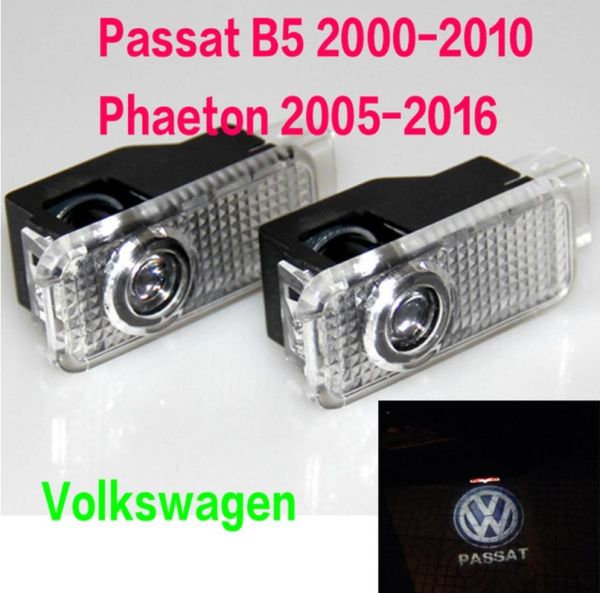 2x Luz de aviso de porta LED com projetor de logotipo VW R R-Line para VW Passat B5 B5.5 Phaeton Logo Ghost Shadow Lights8956970