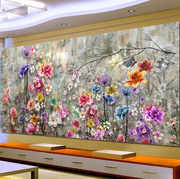 DIY Pintura de diamante grande 5D Arte de parede cruzada Arte multicolorida Bordado redondo completo para decoração de casa 240407