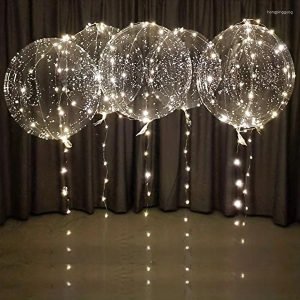 Party -Dekoration 2PCS BOO Ballon Light Dekoration130 Zoll Saite mit Knopf Batterie Hochzeit Geburtstag