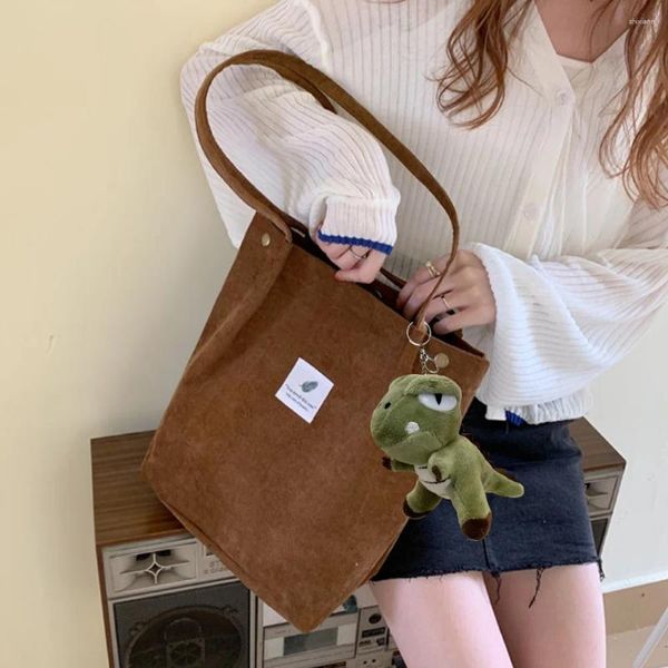 Einkaufstaschen Outdoor Schulter Frauen Cord -Leinwand Bag Girl Travel Party Organizer Handtasche Freizeit Freizeit mit Modezubehör
