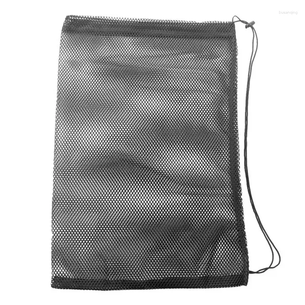 Bolsas de lavanderia JFBL Sports Mesh Equipment Saco - Sack de Nylon de nylon com tag de bloqueio para Balls Beach