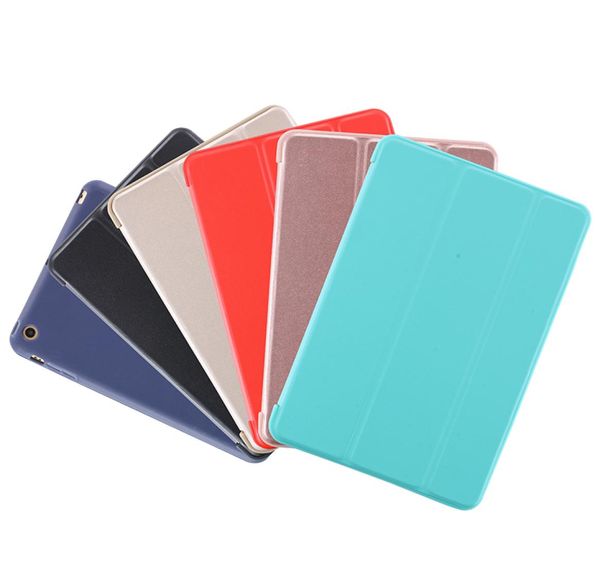 Hochwertiger Crash -Proof Triufold Stand Case Auto Sleepwake Soft TPU Rückabdeckung Tablet Shell für iPad Mini 1238077923