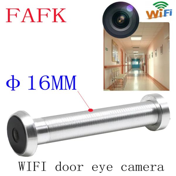 Kameralar 16mm Çapı V380 Mini Wifi Peephole Güvenlik Kapısı Kedi Gözü Genişgeni Kızılötesi Gece Görüşü H.265 P2P Onvif Kamera