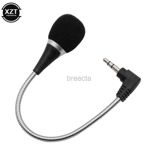 Microfones microfone de metal omnidirecional 3,5 mm Microfone flexível Mini Audio Mic for Computer Laptop para chat do Skype 240408