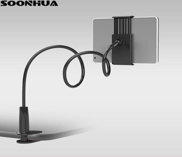 Soonhua titular de telefone 360 girando braço longo flexível lento portador de telefone preguiçoso suporte para tablet bastão suporte de montagem para 410quot pho3735704