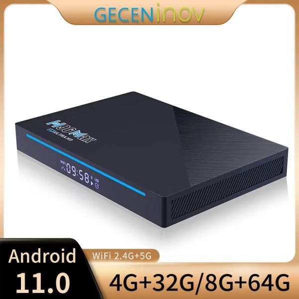 Box H96 MAX 3566 Android 11 TV -Box DDR4 8G RAM 128G Rom RK3566 8K BT Voice Control 5G Dual Wifi 1000m LAN 4K YouTube Set Top Box