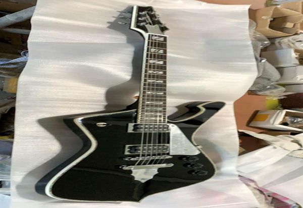 Yeni Varış Öpücüğü Paul Paul Electry Gitar Abalone Kakılışları ile Ayna Pickguard Black 202008272678308