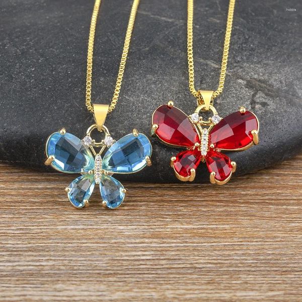 Colares pendentes Nidin Moda Mulheres Colar Coréia Butterfly Gift Girl Girl fofo Lovely Neck Jewelry Drop