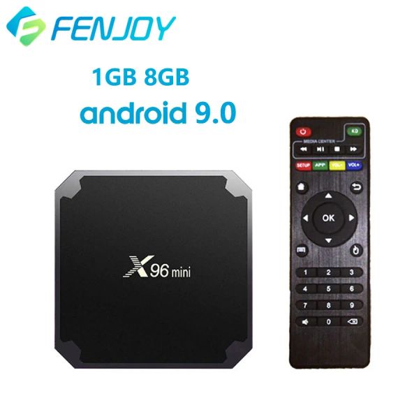 Caixa X96 Mini Caixa de TV Android X96mini Android 7.1 Smart TV Box AmLogic S905W Quad Core 2.4GHz WiFi Android 9.0 1GB8GB