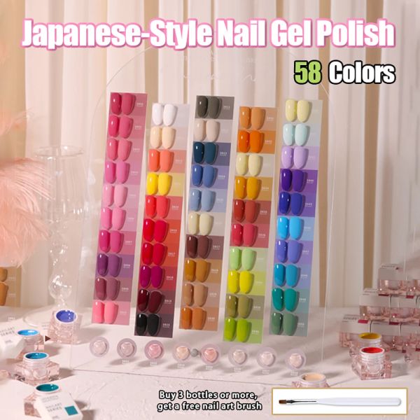 Gel Vendeeni 58 Color/Set Japanestyle Pure Pure Gel Gel Nail Orghiere Summer UV LED RIMPIO OFF GEL VARNA VARIGLIE Nail art Lacca gel