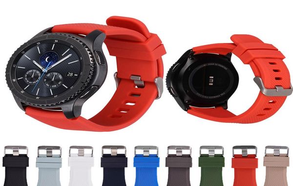 Canda di guardia in silicone per Samsung Gear S3 Classic Frontier 22mm Silica Gel Watch Band S 3 Sport Strap Sostituzione Braccialetta8685962