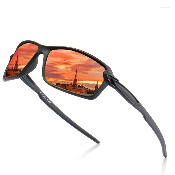 Outdoor Brillen Männer Frauen blenden Farbbrillen polarisierte Sonnenbrille Sport Elastic Lack Motorrad laufen Fischereifahrung