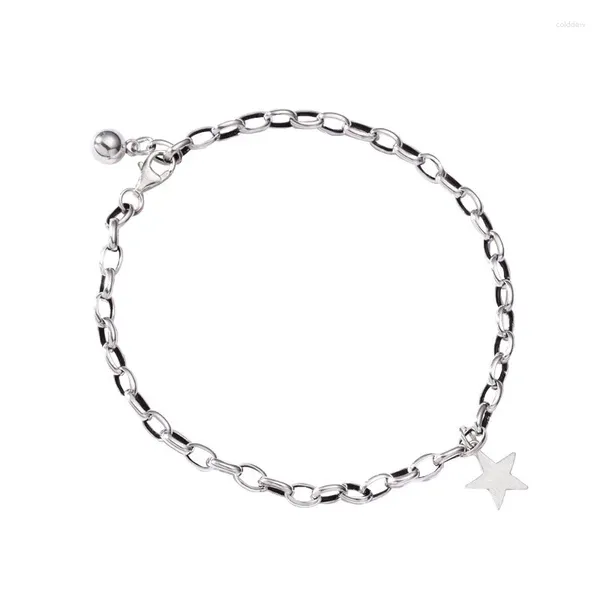 BANGGLE 2024 Summer S925 Sterling Silver Star Bracciale Bracciale Anklet Regolabile Creative Design Women's Women's