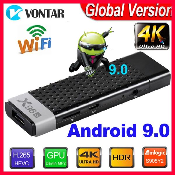 Box X96S Smart TV Box Android 9.0 TV -Stick 4GB RAM DDR3 Mini -TV -Dongle Amlogic S905Y2 2.4G 5G WiFI BT4.2 60FPS 4K TVBOX MEDIA Player