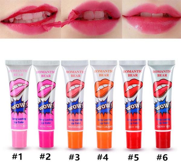 Incredibile 6 colori staccare il rossetto liquido impermeabile a lungo durata di lucidalabbra maschera per la maschera rossetto per labbra per labbra cosmetico5426481