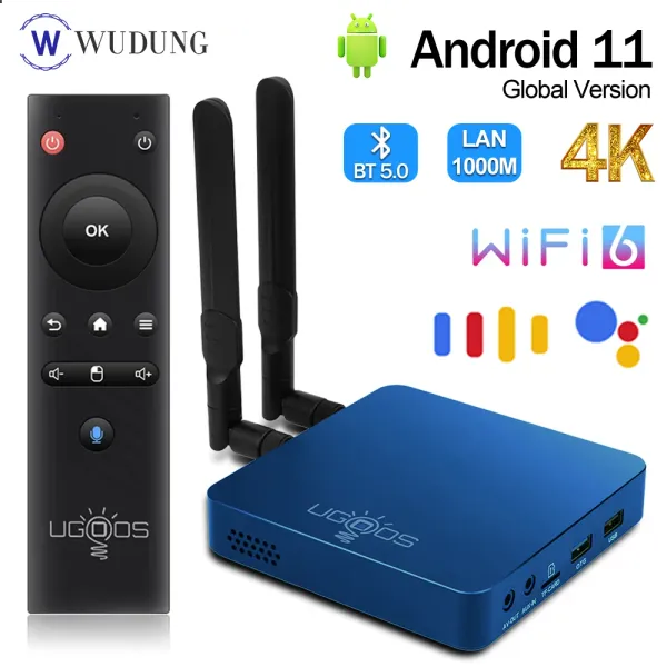 Box ugoos ut8 Pro TV Box RK3568 Quad Core 4K HD Android 11 2.4G 5G Banda dupla WiFi BT5.0 8G 64G Ram Smart Media Player Player