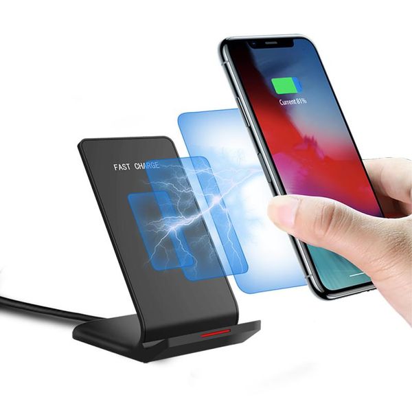 Fast Qi Wireless Charger Stand para iPhone 13 12 11 Pro Max 8 Plus Xiaomi Samsung S8 Charging Dock Dock Station Phone Holder9066989