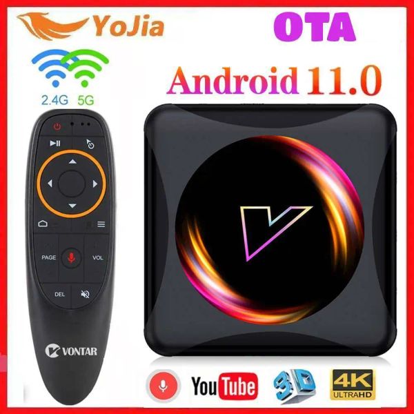 Box vontar z5 Android 11.0 TV Box 2.4/5G Dual Wifi Ota BT 4K Media Player RK3318 Max 4GB RAM 64GB ROM Google Android 11 Set Top Box