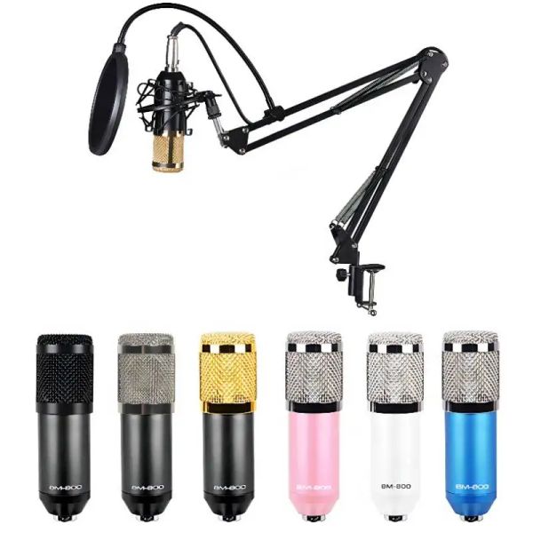 Микрофоны записывают RGB -конденсатор микрофон для iPhone Android Ноутбук Professional USB MIC V8 Pro Sound Card Live V8X V8X