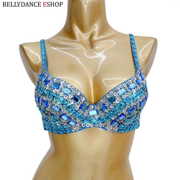 Bras Großhandel Belly Dancing BH für Frauen Perlen Pailletten Rave Tanz sexy Nachtparty Bellydance Top Outfit Wear