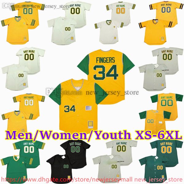 Movie XS-6xl personalizzato Maglie da baseball 33 Jose Canseco 24 Rickey Henderson 9 Reggie Jackson Vida Blue Scott Hatteberg Dennis Eckersley Dave Stewart Maglie