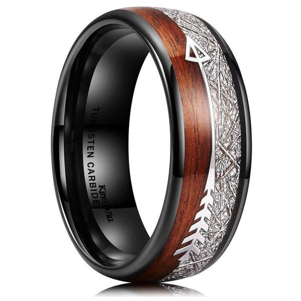 Schmuck weiße Seidenholz Pfeil Ring Herren Modeaccessoires