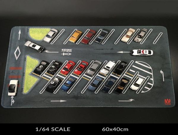 164 Ölçekli Yeraltı Garaj Büyük Otopark Mat Diecast Alaşımlı Araba Model Araç Sahnesi Ekran Oyuncak Fare Pad Sahne Gösterisi X012034314