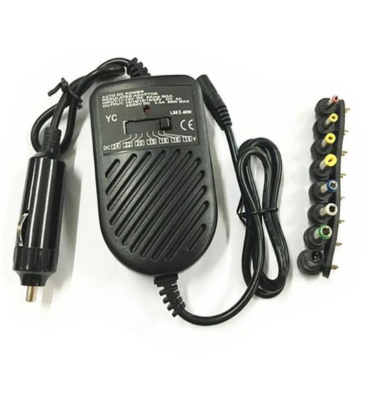 Universal DC 80W CAR Auto Charger Powerger Power Power Power Power 15V24V Набор адаптера для ноутбука для ноутбука с 8 съемными вилками Belister Packaging 3525243