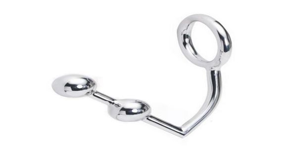 Anal Hook Anus Shackle mit Dual Perlen 2 Kugeln Edelstahl -Butt Plugs Neues Design Seil BDSM Bondage Gear Accessoire Sex Toys4975651
