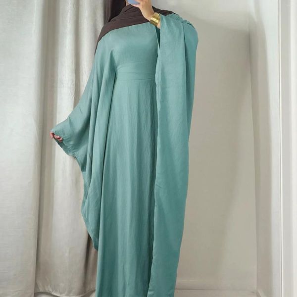 Abbigliamento etnico Manica farfalla Abaya Donne musulmana Abito da festa all'interno della cintura Abayas Dubai Turchia islamica Ramadan eid kaftan hijab