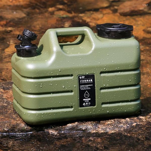 Bottiglie d'acqua 11L secchio di grande capacità Berettatore portatile con rubinetto staccabile senza perdite per la guida per viaggi all'aperto