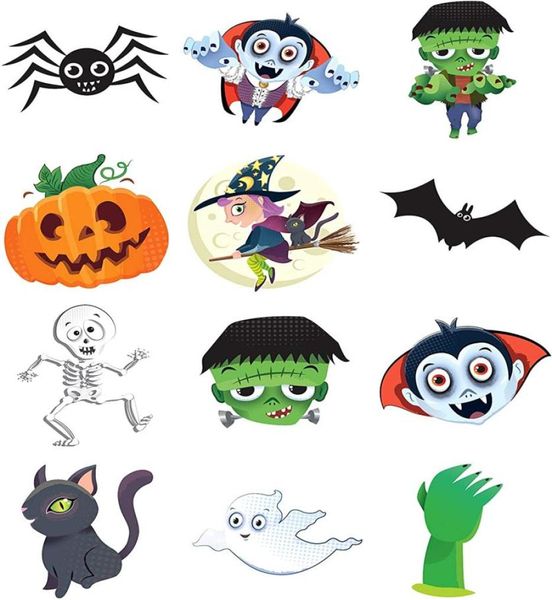 Tatuaggi di Natale con 5 fogli Glow Halloween per bambini0122156533