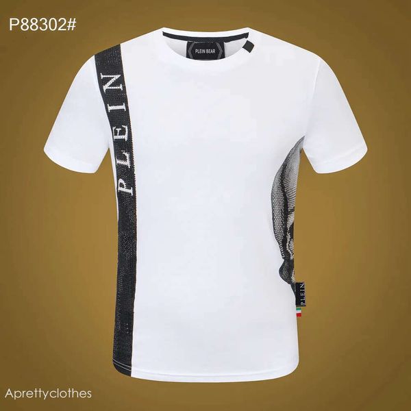 Philipe Plein Erkek Tasarımcı Tshirts Marka Giyim Rhinestone PP Kafatası Erkekler T-Shirts Klasik Yüksek Kaliteli Hip Hop Sokak Giydirme Tshirt Rahat Üst Tees Plein T Shirt 517