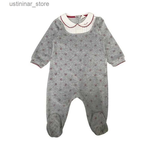 Rompers per bambini romper pigiami velluto abiti per bambini maniche lunghe per bambini abbigliamento da neve gamberette per bambini vestiti di vestiti per ragazze abbreviazione pagliaccio l47