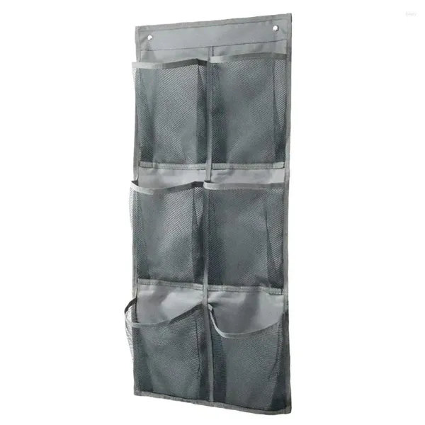 Caixas de armazenamento Sapateiro de sapato Visible Bag 6 bolsos grandes armários de malha de malha Funcional de sapatos de parede Rack Dormitório Supply Supply