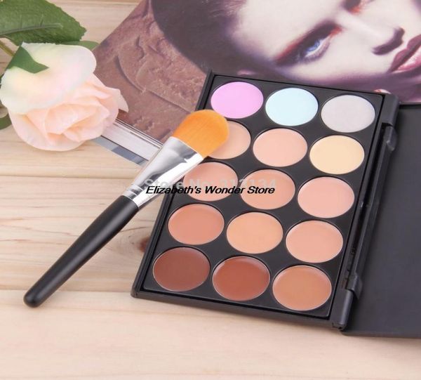 Intero nuovo arrivo 2015 Nuovi 15 colori Contorur Face Cream Cream Concealer Carette Powder Brush3517713