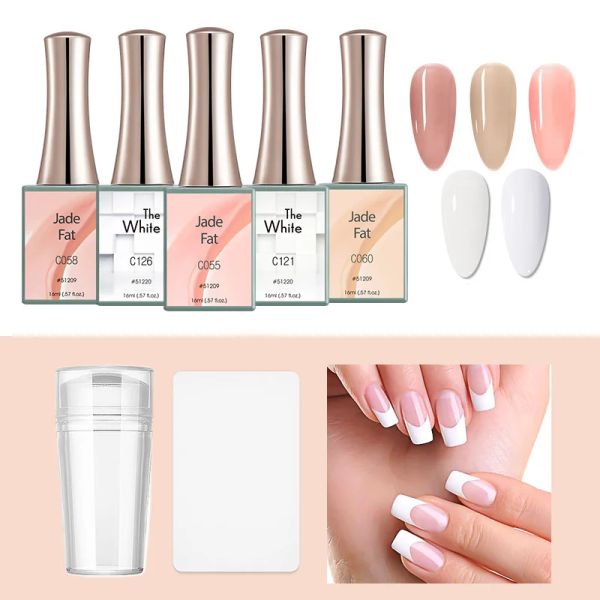 Gel French Nail Manicure Gel Kit Venalisa Versorgung Liner Gel Französisch Gel Design Canni Camouflage Gel Nagellack milchig weiße Farbe Gel