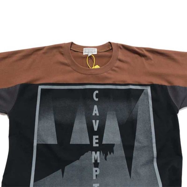 Erkek Tişörtler Büyük Boy Cavempt C.E Çok Renkli Patchwork T-Shirt Yüksek Kalite Üstler Erkekler Kadın Günlük Cav Boşluk Kısa Kollu T-Shirt J240402