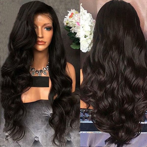 2024 de alta qualidade 26 polegadas Centro Partindo longa venda Hot Sale Black Big Wavy Hair para Mulheres Negras por atacado Europa America Fashion Fronte