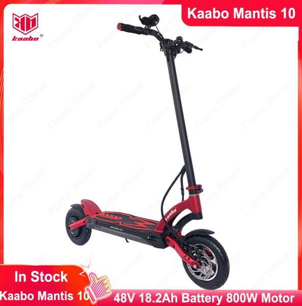 Оригинальный Kaabo Mantis 10 Electric Scooter 10INCH 48V 182AH Аккумулятор 800 Вт Одиночный двигатель двухколесный скейтборд складной SCOO5618093