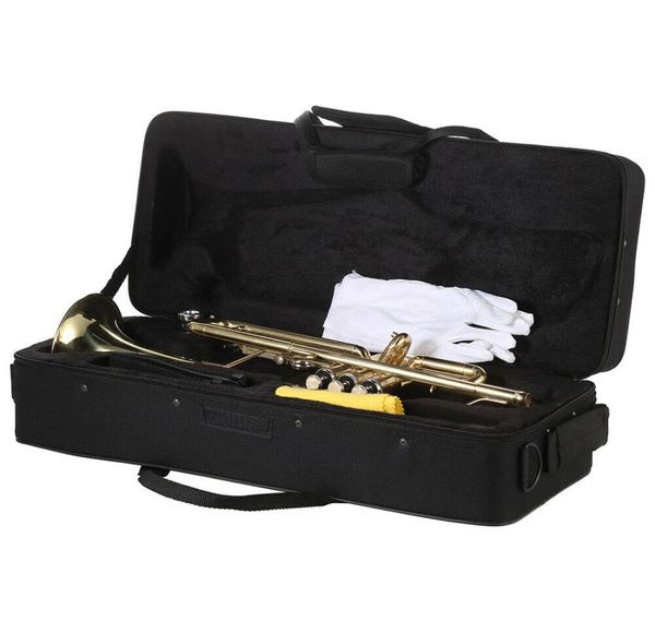 Nuova Tromba bb regolabile per la vernice per principianti per principiante per bocchino kit per la band scolastica per studenti Golden1647559