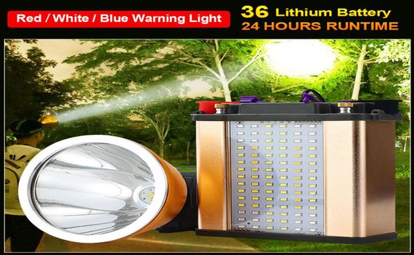 Super brilhante caça de caça LED LED Recarregável Lâmpada de luz Cabeça Luminária de longa distância White amarelo farol perfeito para EXP7650367